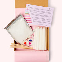 DIY Kerzen-Set mit Dip Dye Technik von by vivi, farbige Kerzen zum Selbermachen, kreative Kerzendekoration