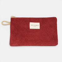 Kosmetiktasche Mini von De La Mur in Arde, Cord bordeaux