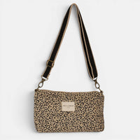 Clutch von De La Mur in Koto, Leopard-Jacquard beige-schwarz