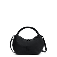 Got Bag Cloud-Bead-Bag in Black – gepolsterte Tasche in Halbmondform mit wattiertem Henkel und Schultergurt