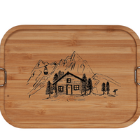 Bambus Lunchbox von Roadtyping für drinnen und draußen, umweltfreundliches, nachhaltiges Essensbehältnis mit Deckel