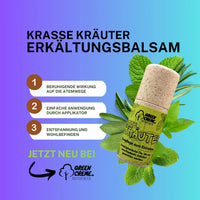 Green Creme Erkältungsbalsam „Krasse Kräuter“ in grüner Cremeform, für natürliche Linderung bei Erkältungen, Beauty & Pflege.