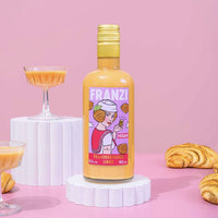 Veganer Franzbrötchen-Likör von Nork in 0,5L Flasche mit 15% Vol., cremige Textur und aromatischer Geschmack.