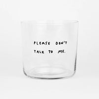 Ein 350ml Glas mit inspirierendem Spruch von yahya studio, klares Glas mit dekorativem Design auf weißem Hintergrund.