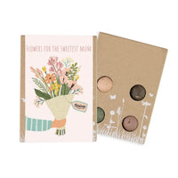 Mini Geschenk-Box von blossombs für drinnen und draußen, dekorative Verpackung mit Blumenmotiven, perfekt als Geschenk