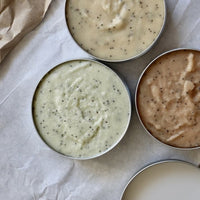 Körper-Peeling Sugar Scrub von Choice Naturseifen, cremige Textur, natürliche Inhaltsstoffe, für glatte Haut, in einer weißen Dose