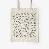 Jutebeutel von typealive in creme mit dem Aufdruck „DICKe Freunde“