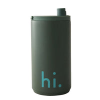 To Go Becher, designletters