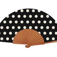 Fächer mit Aufschrift von Fantastico, elegantes Accessoire, bunte Stofffächer mit dekorativer Beschriftung
