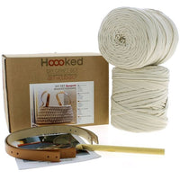 DIY Häkelset Korb Panama von Hoooked mit Garn, Häkelnadel und Anleitung