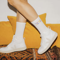 Socken mit Aufschrift, Femme de Marin