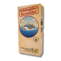 Verführerisches Krimi-Spiel "Verdächtig Lecker" von Verdächtig Lecker, Papeterie mit Schmuggler-Kreuzfahrt-Thema, für spannende Abende.