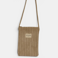 Handytasche von De La Mur in Moka, Cord beige