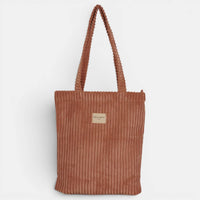 Tote Bag mit Reißverschluss von De La Mur in Crepe, Cord altrosa