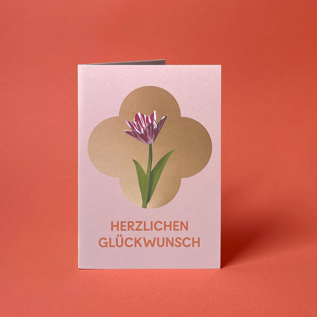 Grußkarte Tulpe Gestreift I Faltmeister