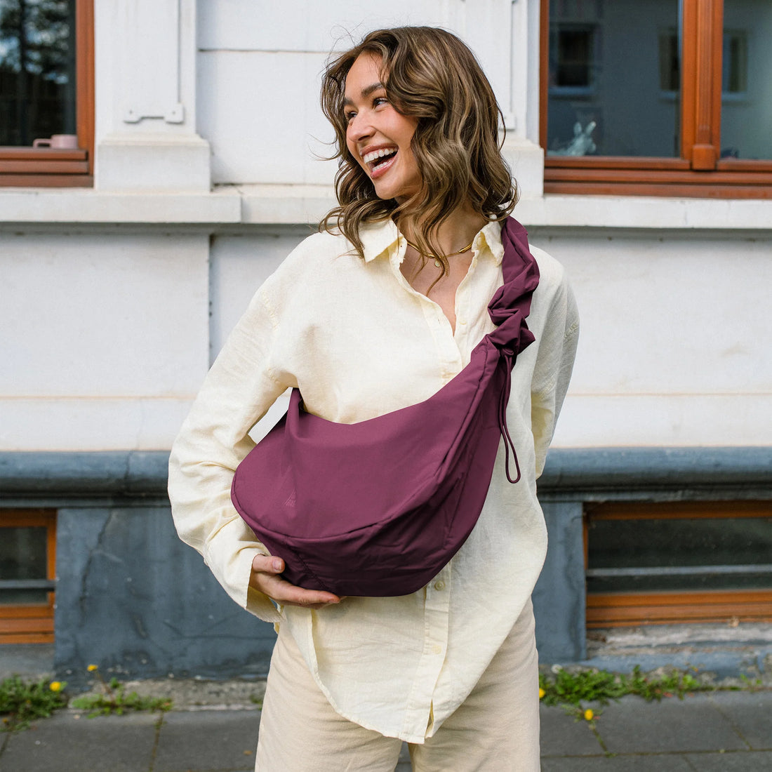 Got Bag Moon-Bag Ruffle Rucksack mit Rüschen, umweltfreundlich, nachhaltiges Design, modischer Rucksack für Alltag und Freizeit
