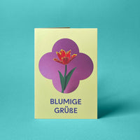 Grußkarte Tulpe Rot I Faltmeister