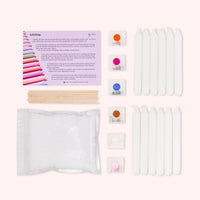 DIY-Box Dip Dye Kerzen von by vivi, bunte Kerzen zum Selbergestalten, farbige Wachsspiralen und kreative Dekorationen