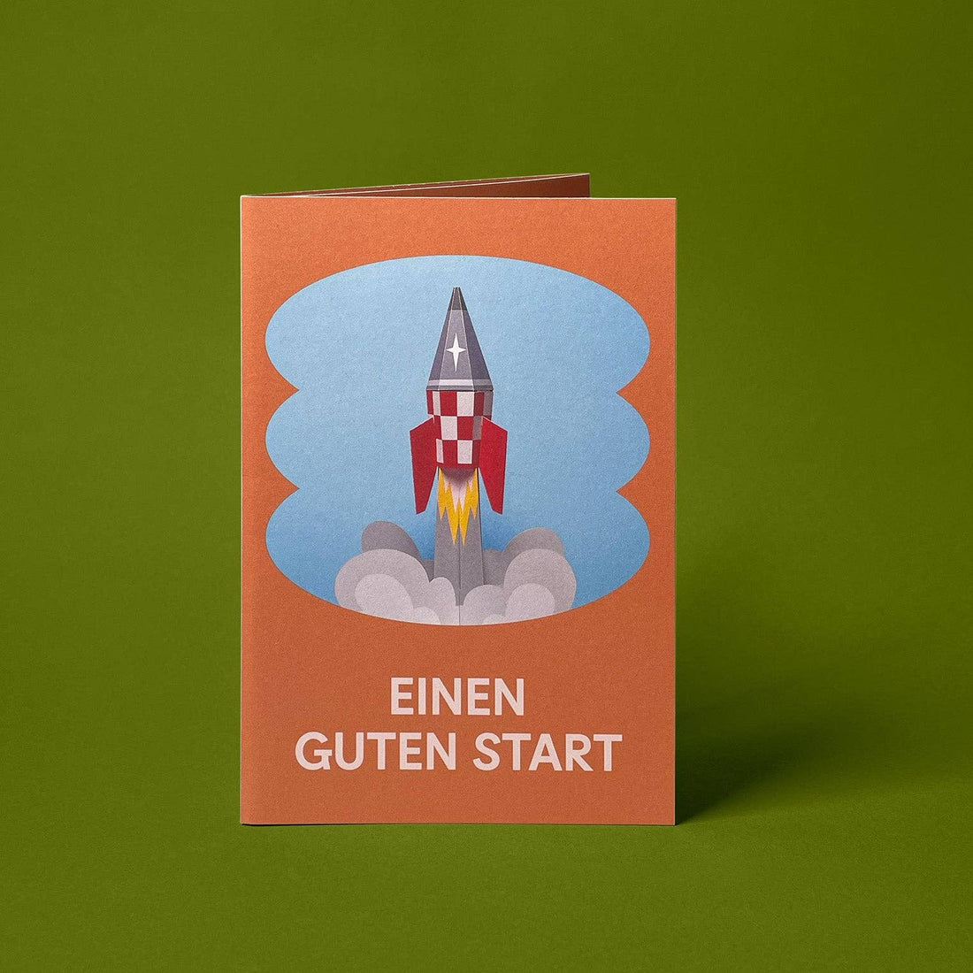 Grußkarte Rakete Retro I Faltmeister