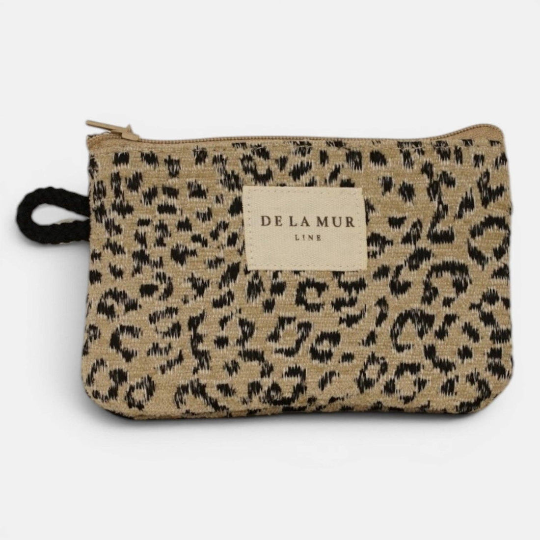 Geldbeutel von De La Mur in Koto, Leopard-Jacquard beige-schwarz