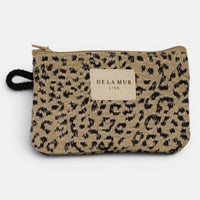 Geldbeutel von De La Mur in Koto, Leopard-Jacquard beige-schwarz