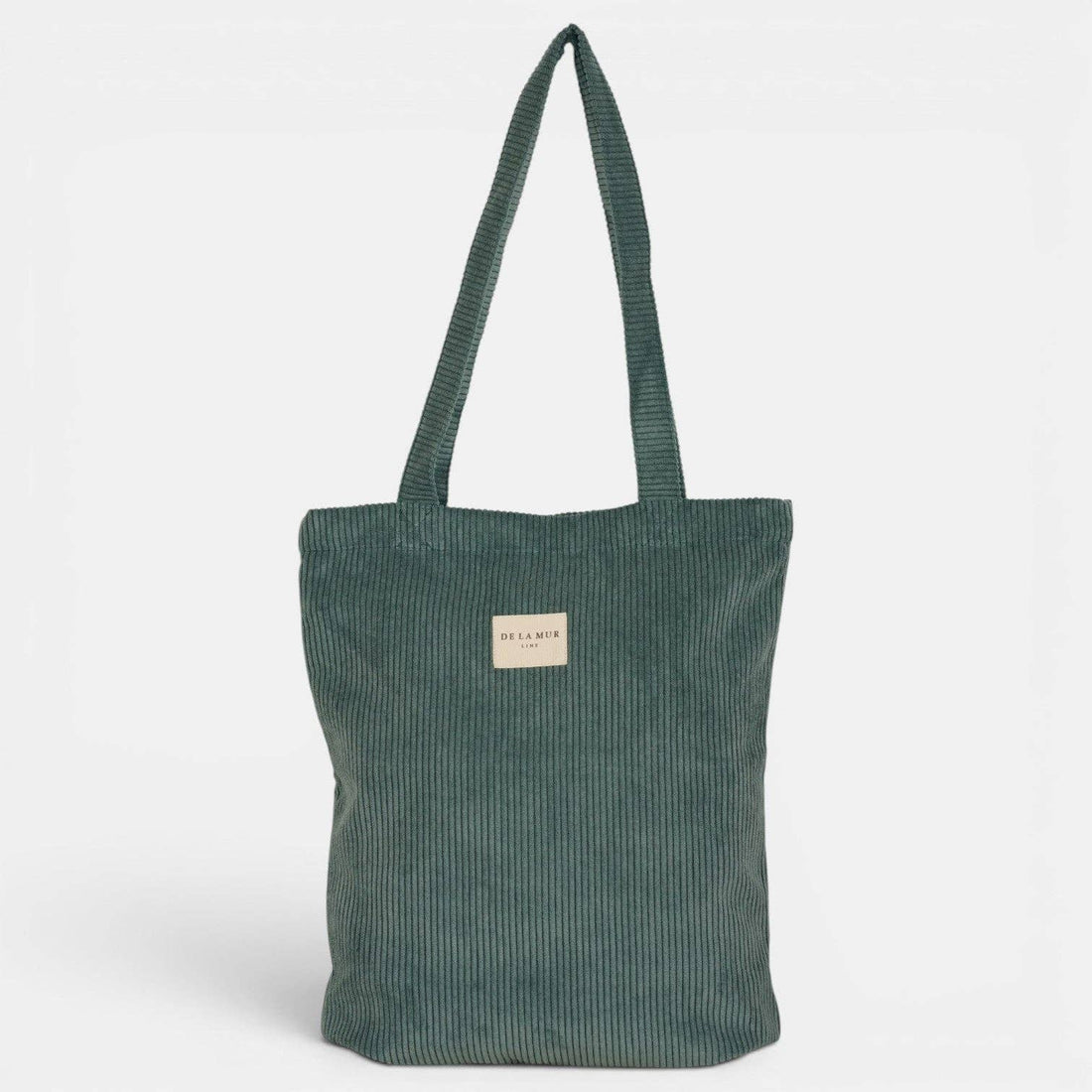 Tote Bag mit Reißverschluss von De La Mur in Jade, Cord grün