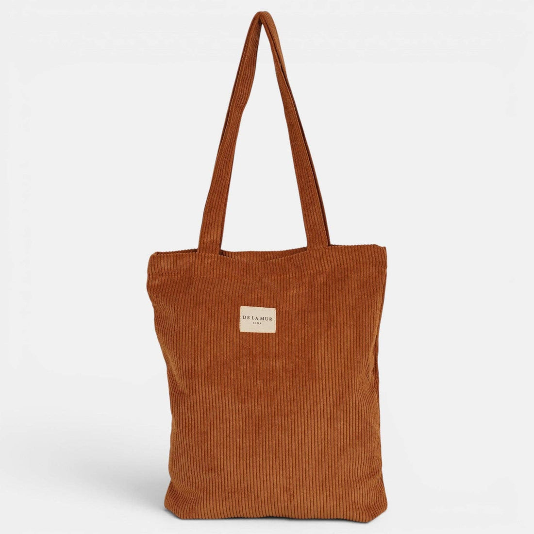 Tote Bag mit Reißverschluss von De La Mur in Barro, Cord cognac