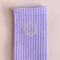 Socken "Smilie Lila" I Bazaar Noir