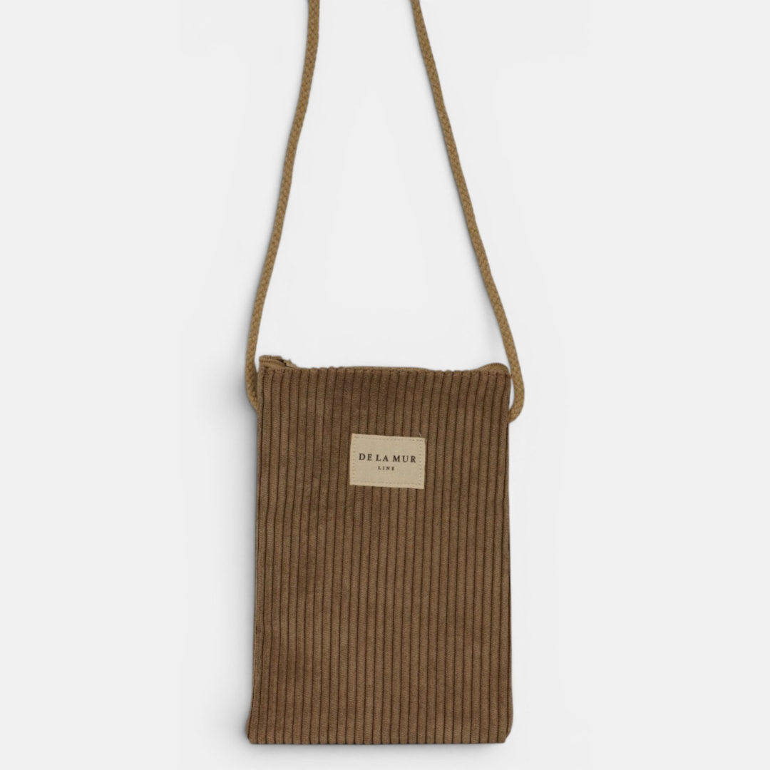 Handytasche von De La Mur in Toast, Cord braun