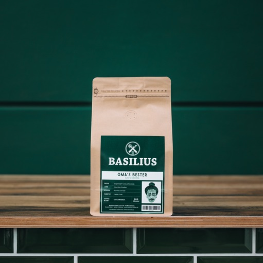 Kaffee „Omas Bester“ 500g ganze Bohne, Basilius