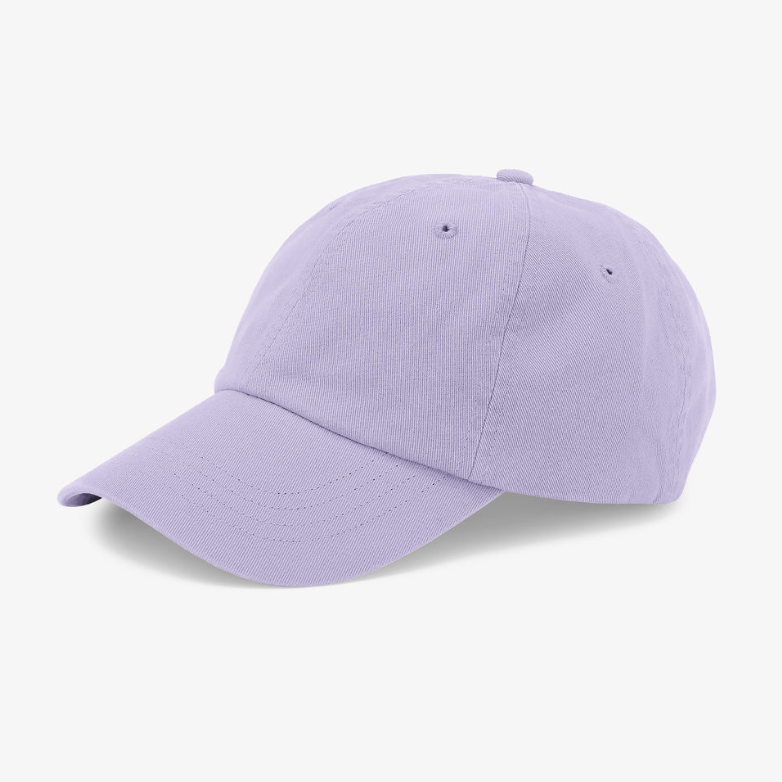 Bunte Cap aus Bio-Baumwolle von Colorful Standard in zartem Lavendel, modisches Accessoire für lässigen Stil.