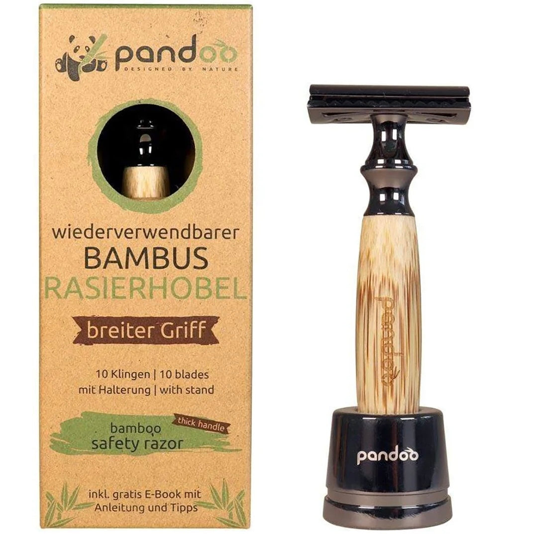 Rasierhobel/ Safety Razor dicker Bambus Griff | Pandoo