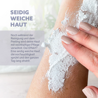 Weiche 3-in-1 Dusch-Fluffs von Puremetics für empfindliche Haut, ideal für sanfte Körperpflege und Reinigung.