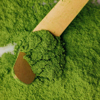 Bio-Matcha-Tee von Health Bar in einer Schale, frisch und grün, ideal für zeremonielle Teegenüsse und gesunde Ernährung.