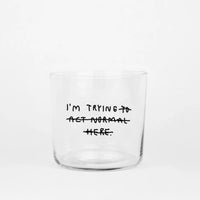 Glas mit Spruch 350ml | yahya studio