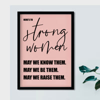 Hochwertiges Poster von Frau Mars Studio mit inspirierendem Motiv "Starke Frauen" für Papeterie und Wanddekoration.