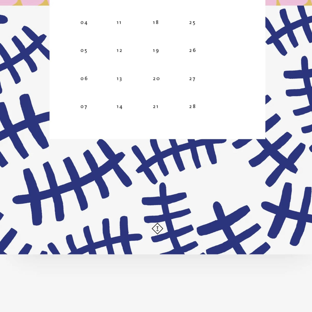 Alljahres Kalender „wall calendar pattern“ , Typealive