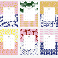 Alljahres Kalender „wall calendar pattern“ , Typealive