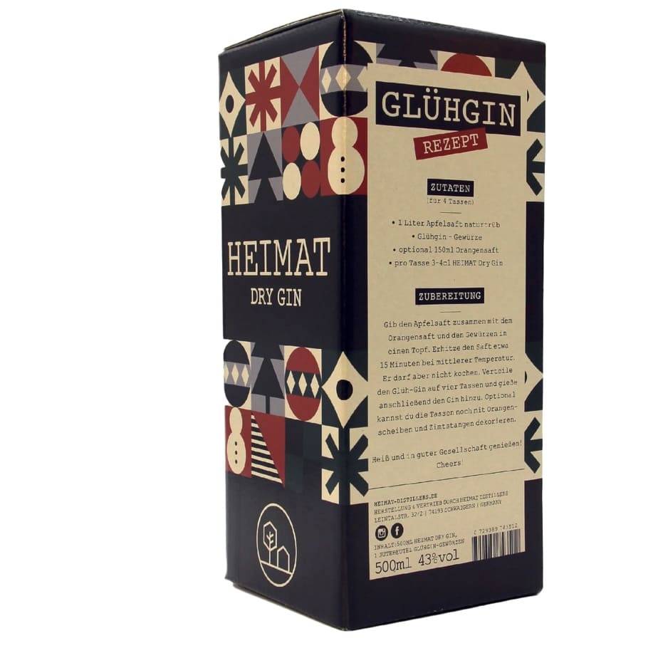 Heimat Glüh Gin Set mit Gewürze 500ml, Heimat Gin