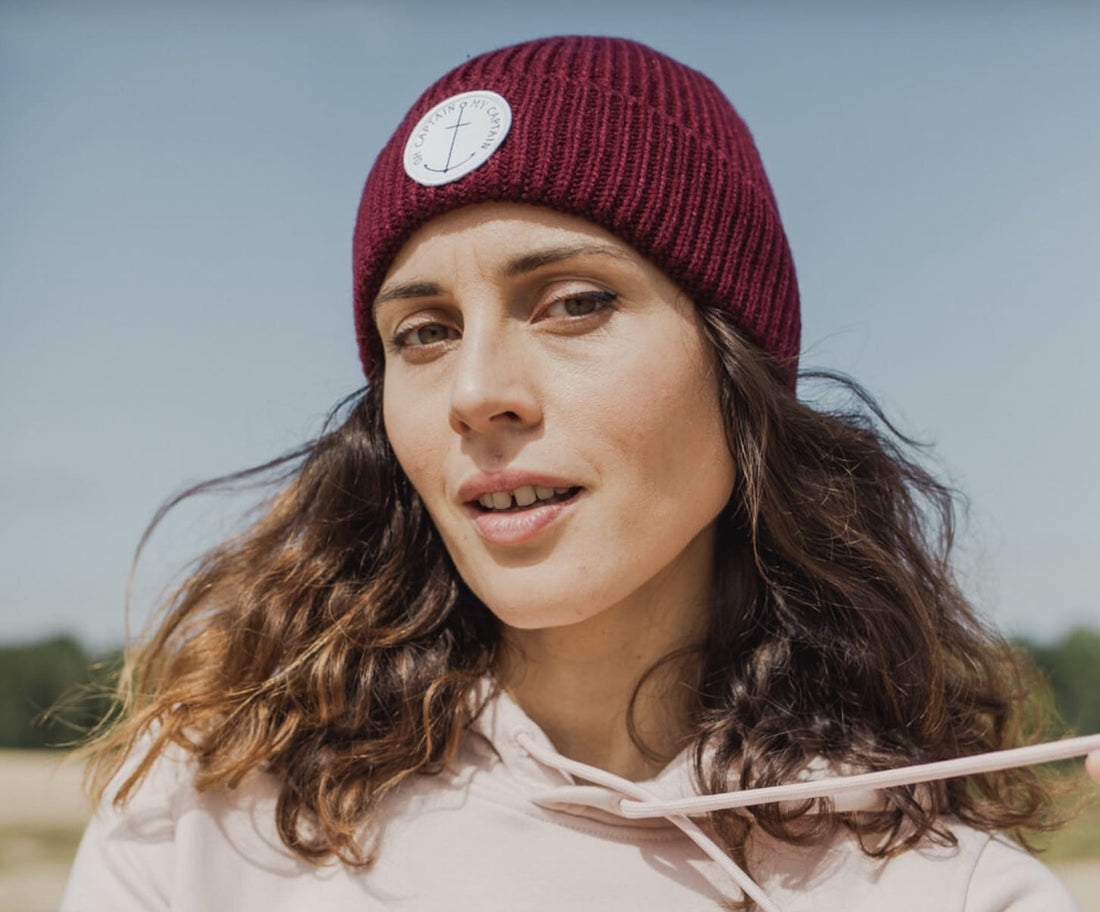 Beanie Knit Rib „Oh Captain my Captain“ , Femme de Marin