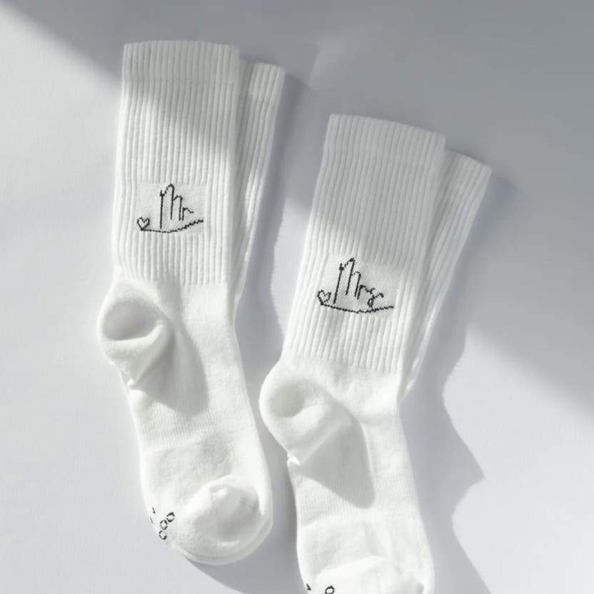 Socken mit Aufschrift, Ooley