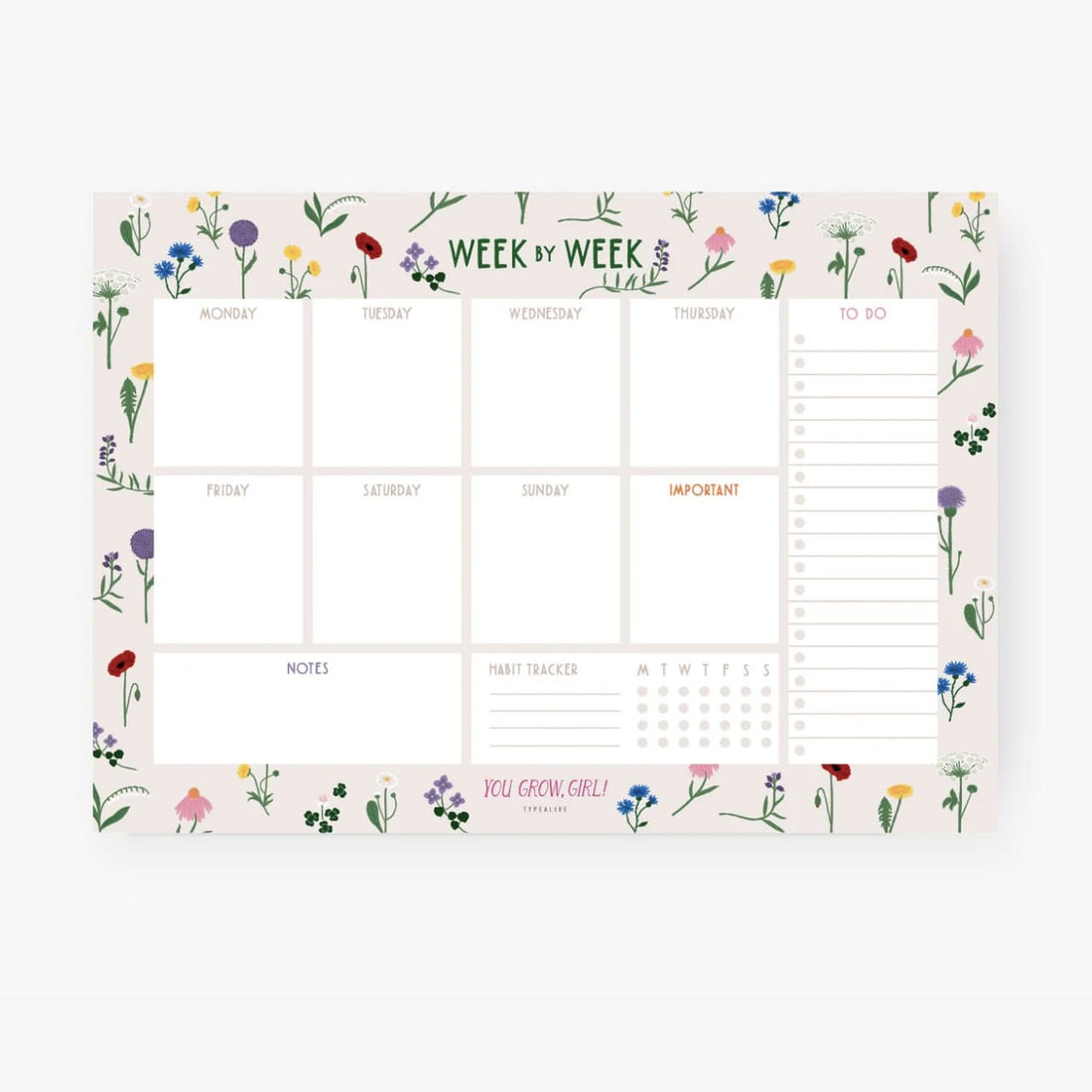 Wochenplaner A4, typealive