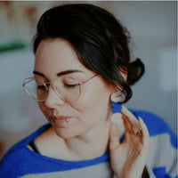 Ohrringe „Horst“ blau/beige goldene Verbindung, liebeundso