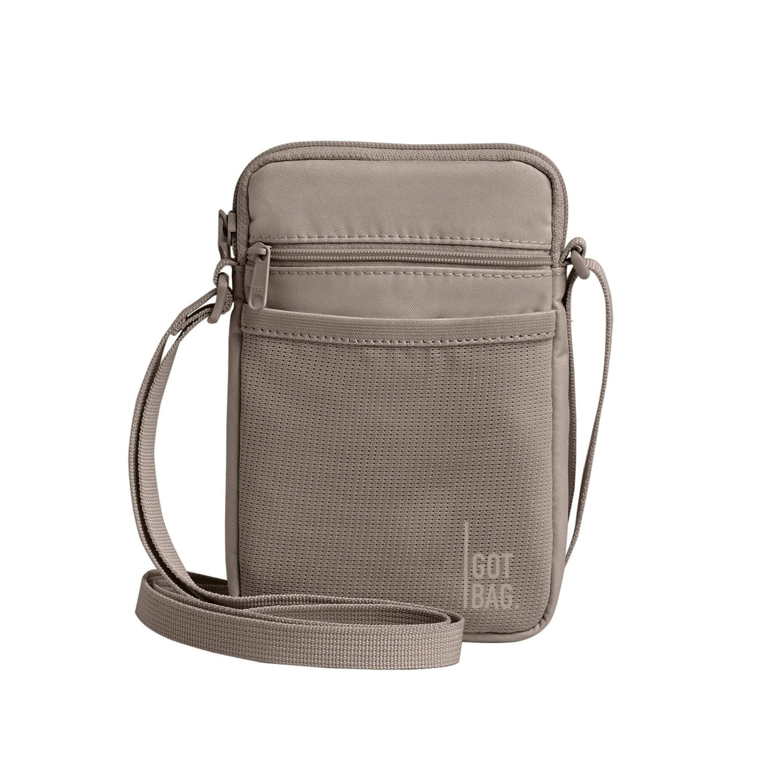 Nano-Bag von Got Bag aus recyceltem Meeresplastik, leicht und umweltfreundlich, in dunkler Farbe auf weißem Hintergrund.