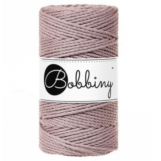 Makramee Schnur verzwirnt Flechtkordel/ Garn Mauve 3MM 100M (330g), Bobbiny