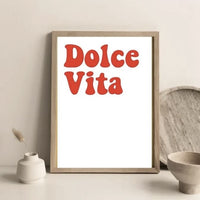 A3 Poster "dolce vita" von Hej Ibiza by Ute Arnold, dekoratives Papierkunstwerk im eleganten Design, ideal für Wanddekoration.