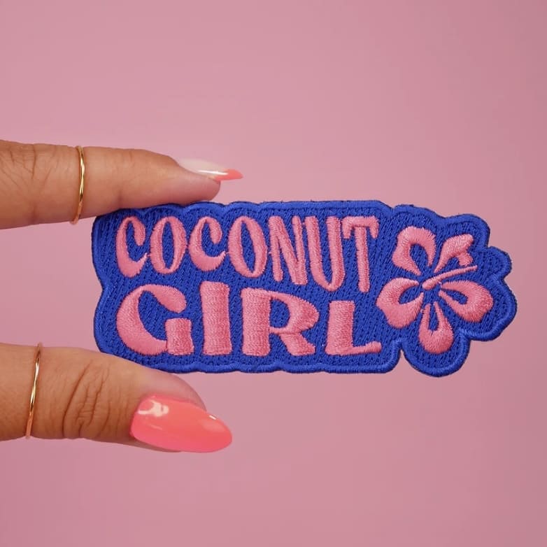 Bügelsticker ‘coconut girl’ , malicieuse