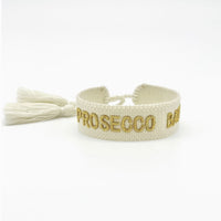 Armband gewebt „prosecco baby“ ecru , Parsley & Pepper