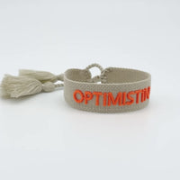 Armband gewebt „Optimistin“ beige , Parsley & Pepper