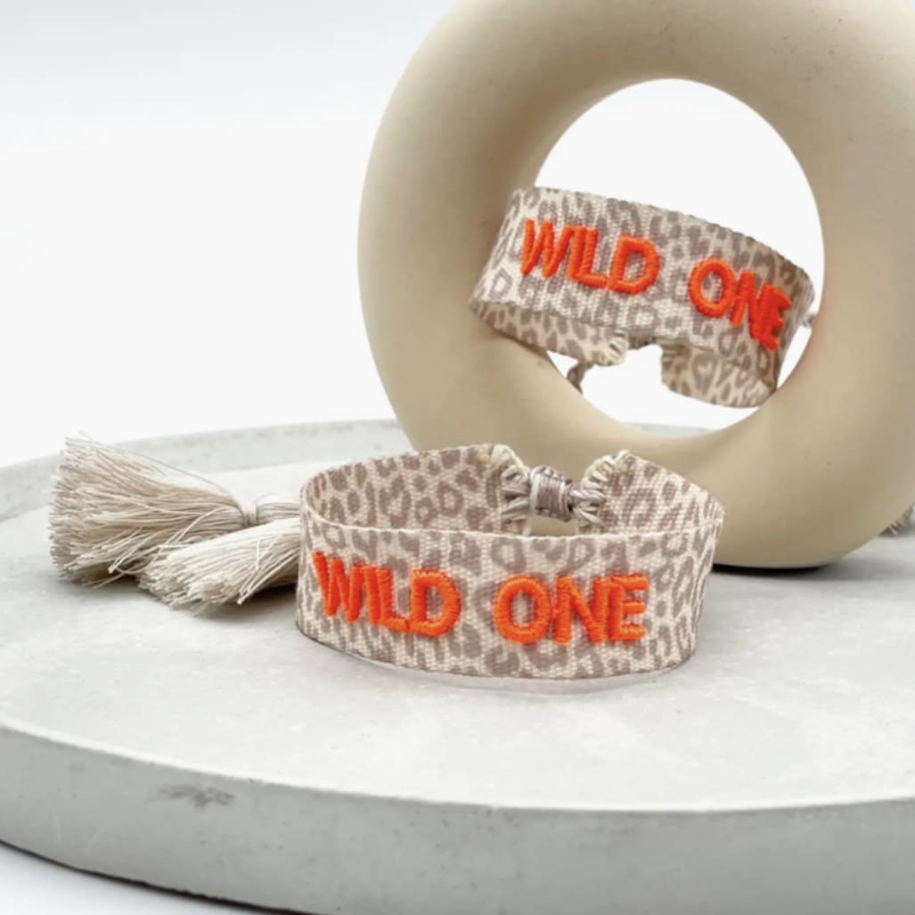 Armband gewebt „wild one“ leo nude , Parsley & Pepper